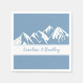 Dusk Blue White Mountain Hochzeit | Serviette