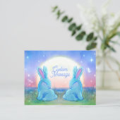 Dusk Bunnies Anpassbar Einladungspostkarte (Stehend Vorderseite)