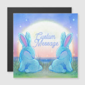 Dusk Bunnies Anpassbar Magnetkarte (Vorne/Hinten)