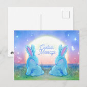 Dusk Bunnies Anpassbar Postkarte (Vorne/Hinten)