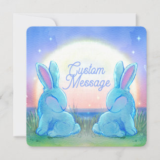 Dusk Bunnies Customizable Karte