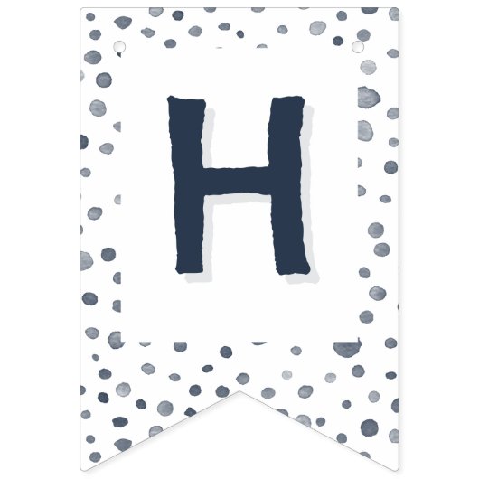 Dusk Confetti Wasserfarbe Dots Jagdflagge Wimpelkette (Zweite Fahne)