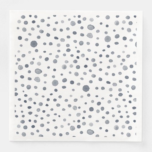 Dusk Confetti Wasserfarbe Dots Papier Napkin Serviette (Vorderseite)