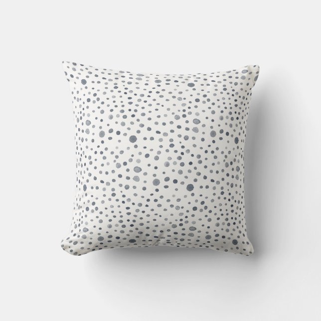 Dusk Confetti Wasserfarbe Dots Throw Kissen (Vorderseite)