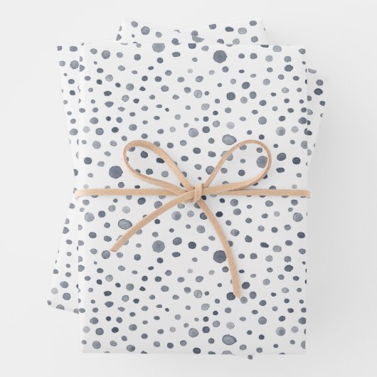 Dusk Confetti Watercolor Dots Wrapping Paper Geschenkpapier Set (Beispiel)