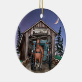 Dusk Covered Bridge  Keramik Ornament (Rechts)