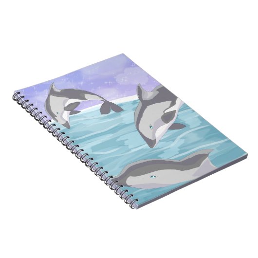 Dusk Dolphins Notizblock (Rechte Seite)