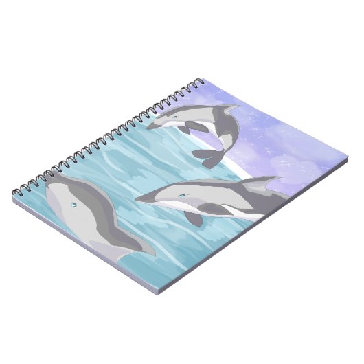 Dusk Dolphins Notizblock (Linke Seite)