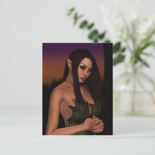 Dusk Elf Postkarte (Stehend Vorderseite)