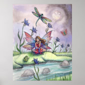 Dusk Fairy Dragonfly Frosch Poster Print (Vorne)