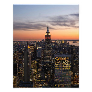 Dusk fällt auf Manhattan - Foto Print
