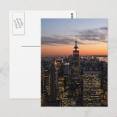 Dusk fällt auf Manhattan - Postkarte (Vorne/Hinten)