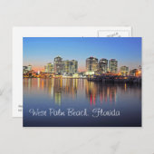 Dusk fällt auf West Palm Beach Florida Postkarte (Vorne/Hinten)