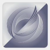 Dusk Feathers Quadratischer Aufkleber (Vorderseite)