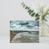 "Dusk geht auf Biarritz herab" Postkarte (Stehend Vorderseite)