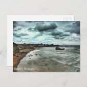 "Dusk geht auf Biarritz herab" Postkarte (Vorne/Hinten)