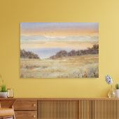 Dusk Lake Blush Wasserfarbe Landschaft Printmedien Leinwanddruck (Insitu (Wohnzimmer))