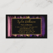 Dusk rosa und Lila Pinselstriche Visitenkarte (Rückseite)