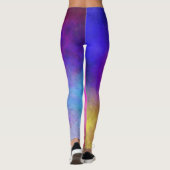 Dusk Stars Galaxy Space Pink Lila Twilight Leggings (Rückseite)