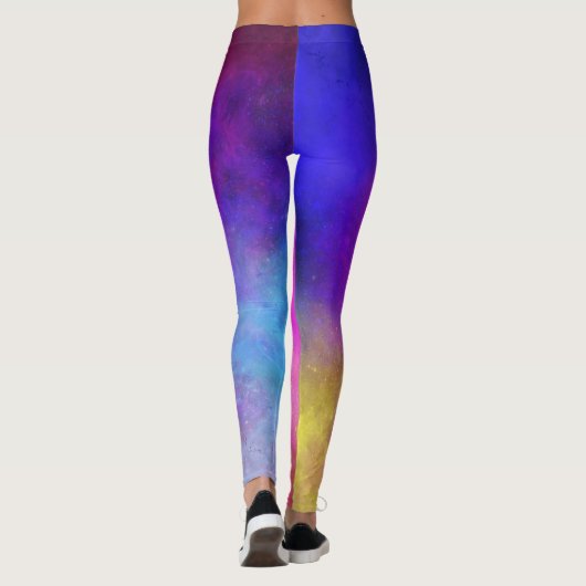 Dusk Stars Galaxy Space Pink Lila Twilight Leggings (Rückseite)