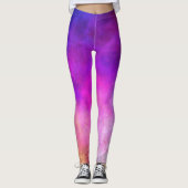 Dusk Stars Galaxy Space Pink Lila Twilight Leggings (Vorderseite)