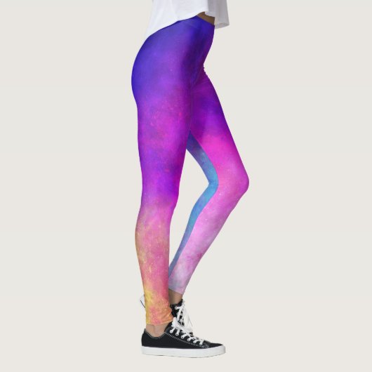 Dusk Stars Galaxy Space Pink Lila Twilight Leggings (Rechts)
