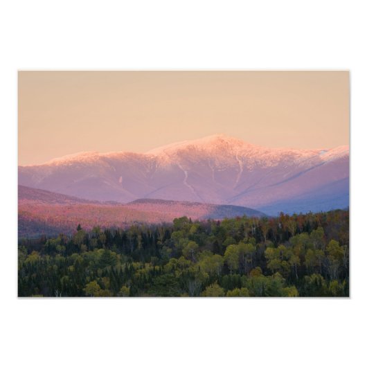 Dusk und Mount Washington in neuen Hampshire Fotodruck (Vorne)