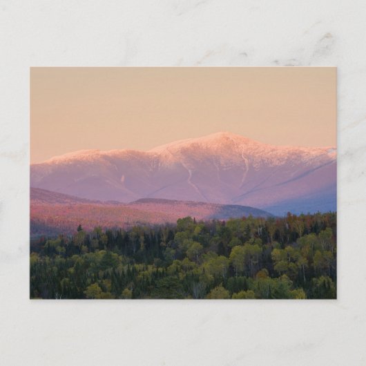 Dusk und Mount Washington in neuen Hampshire Postkarte (Vorderseite)