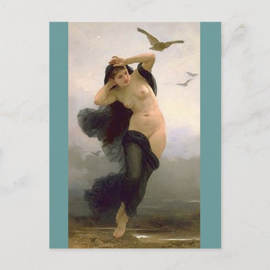 Dusk von Bouguereau Postkarte (Vorderseite)