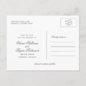 Dusk Watercolor-Blume | Save The Date Ankündigungspostkarte (Rückseite)