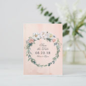 Dusk Watercolor-Blume | Save The Date Ankündigungspostkarte (Stehend Vorderseite)