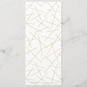 Dusk Watercolor Geometric Modern Wedding menu Menükarte (Rückseite)