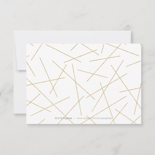 Dusk Watercolor Geometric Modern Wedding RSVP Karte (Rückseite)