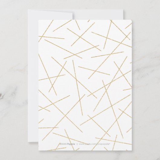 Dusk Watercolor Geometric Moderne Hochzeit Einladung (Rückseite)