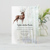 Duskische Winterhochzeit Einladung (Stehend Vorderseite)