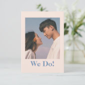 DUSKLY BEIGE BLUE MUTED TONNEN EINLADUNG (Stehend Vorderseite)