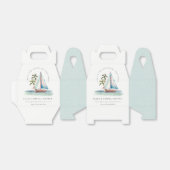 Dusky Aquamarin Sailboat Palm Seascape Brautparty Geschenkschachtel (Ungefaltet)