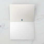 DUSKY BLAUE GOLD GREEN FLORAL WATERCOLOR WEDD DANKESKARTE (Innenseite)