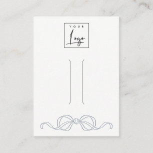 Dusky Blue Coquette Bogen Haarnadel Display Logo Visitenkarte