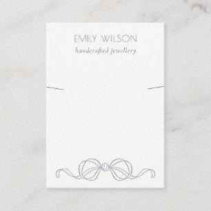 Dusky Blue Coquette Bogen Halsketten Display Logo Visitenkarte