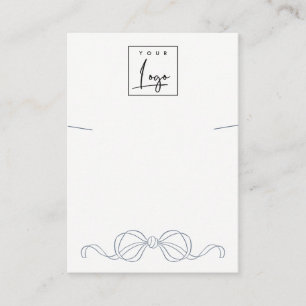 Dusky Blue Coquette Bogen Halsketten Display Logo Visitenkarte