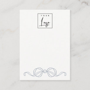 Dusky Blue Coquette-Bogen-Schmuckdisplay-Logo Visitenkarte