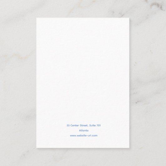 Dusky Blue Earring Display Visitenkarte (Rückseite)