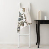 Dusky Blue Floral Brocade Muster Sherpa Blanket Sherpadecke (Beispiel)