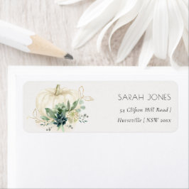 Dusky Blue Green Gold Succulent Pumpkin-Adresse