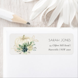 Dusky Blue Green Gold Succulent Pumpkin-Adresse