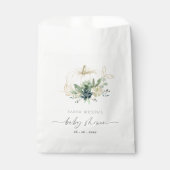 Dusky Blue Green Succulent Pumpkin Baby Dusche Geschenktütchen (Vorderseite)