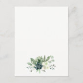 Dusky Blue Green Succulent Pumpkin Wedding RSVP Begleitkarte (Rückseite)