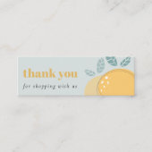 Dusky Blue Lemon Bold Fruity Danke Shopping Mini Visitenkarte (Vorderseite)