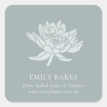 DUSKY BLUE LOTUS FLORAL Business BERUFLICH